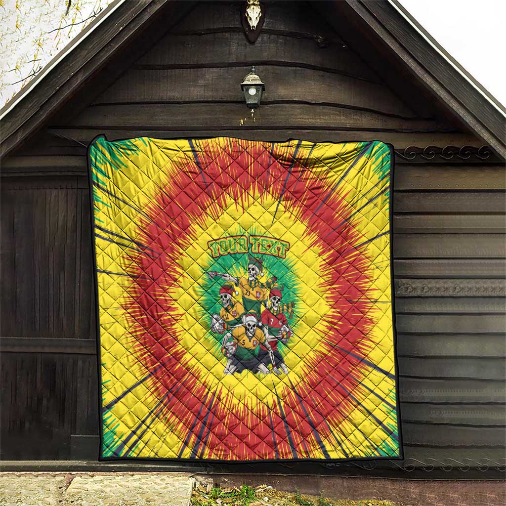 Personalized Lithuania Christmas Quilt Skeleton Rugby Tie Dye Vintage - Wonder Print Shop