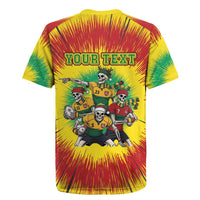 Personalized Lithuania Christmas Rugby Jersey Skeleton Rugby Tie Dye Vintage - Wonder Print Shop
