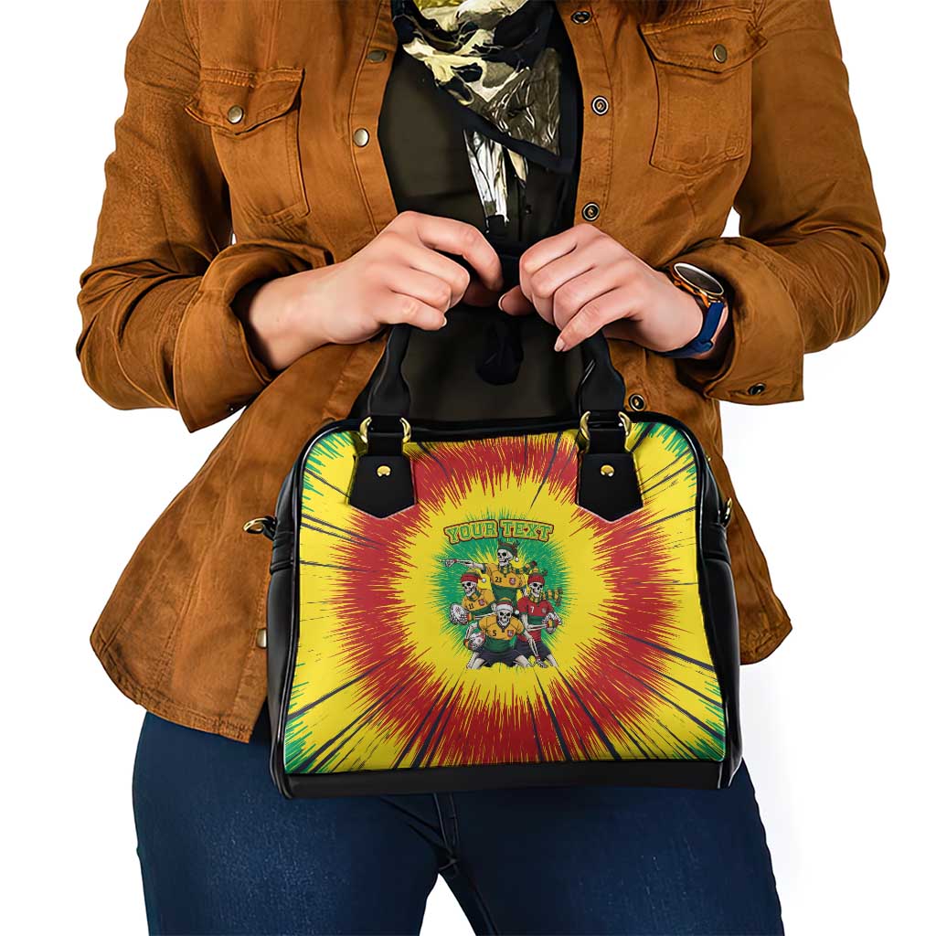 Personalized Lithuania Christmas Shoulder Handbag Skeleton Rugby Tie Dye Vintage - Wonder Print Shop