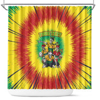 Personalized Lithuania Christmas Shower Curtain Skeleton Rugby Tie Dye Vintage - Wonder Print Shop