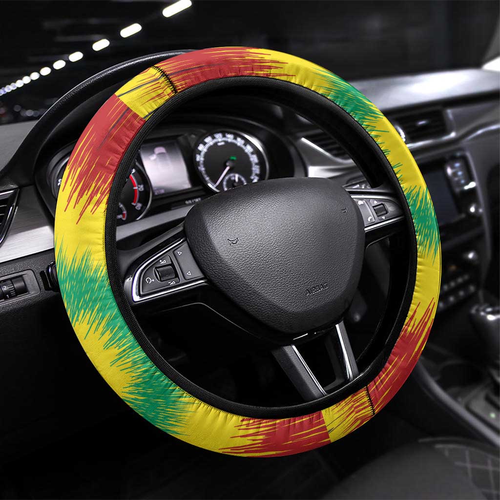 Lithuania Christmas Steering Wheel Cover Skeleton Rugby Tie Dye Vintage - Wonder Print Shop