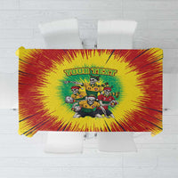 Personalized Lithuania Christmas Tablecloth Skeleton Rugby Tie Dye Vintage - Wonder Print Shop