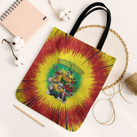 Personalized Lithuania Christmas Tote Bag Skeleton Rugby Tie Dye Vintage - Wonder Print Shop