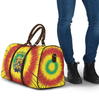 Personalized Lithuania Christmas Travel Bag Skeleton Rugby Tie Dye Vintage - Wonder Print Shop