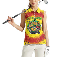 Personalized Lithuania Christmas Women Sleeveless Polo Shirt Skeleton Rugby Tie Dye Vintage - Wonder Print Shop