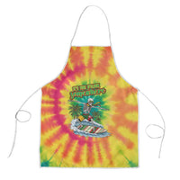 Tie-Dye Skeleton Surfing Lithuania Apron It’s 5 O’Clock Somewhere - Wonder Print Shop