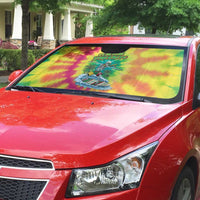 Tie-Dye Skeleton Surfing Lithuania Auto Sun Shade It’s 5 O’Clock Somewhere - Wonder Print Shop