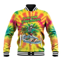 Tie-Dye Skeleton Surfing Lithuania Baseball Jacket It’s 5 O’Clock Somewhere - Wonder Print Shop