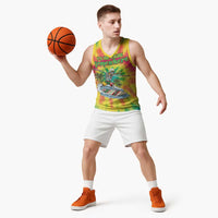 Tie-Dye Skeleton Surfing Lithuania Basketball Jersey It’s 5 O’Clock Somewhere - Wonder Print Shop