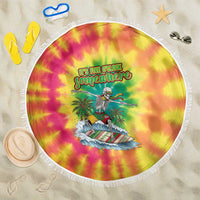 Tie-Dye Skeleton Surfing Lithuania Beach Blanket It’s 5 O’Clock Somewhere - Wonder Print Shop