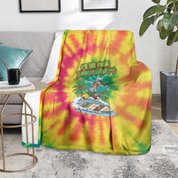 Tie-Dye Skeleton Surfing Lithuania Blanket It’s 5 O’Clock Somewhere - Wonder Print Shop
