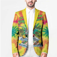 Tie-Dye Skeleton Surfing Lithuania Blazer It’s 5 O’Clock Somewhere - Wonder Print Shop