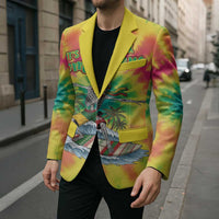 Tie-Dye Skeleton Surfing Lithuania Blazer It’s 5 O’Clock Somewhere - Wonder Print Shop