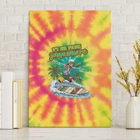 Tie-Dye Skeleton Surfing Lithuania Canvas Wall Art It’s 5 O’Clock Somewhere - Wonder Print Shop