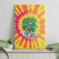 Tie-Dye Skeleton Surfing Lithuania Canvas Wall Art It’s 5 O’Clock Somewhere - Wonder Print Shop