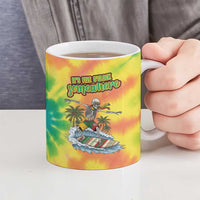 Tie-Dye Skeleton Surfing Lithuania Ceramic Mug It’s 5 O’Clock Somewhere - Wonder Print Shop