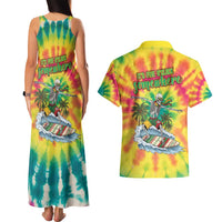 Tie-Dye Skeleton Surfing Lithuania Couples Matching Tank Maxi Dress and Hawaiian Shirt It’s 5 O’Clock Somewhere - Wonder Print Shop