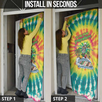 Tie-Dye Skeleton Surfing Lithuania Door Cover It’s 5 O’Clock Somewhere - Wonder Print Shop