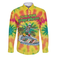Tie-Dye Skeleton Surfing Lithuania Family Matching Mermaid Dress and Hawaiian Shirt It’s 5 O’Clock Somewhere - Wonder Print Shop