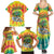 Tie-Dye Skeleton Surfing Lithuania Family Matching Summer Maxi Dress and Hawaiian Shirt It’s 5 O’Clock Somewhere - Wonder Print Shop