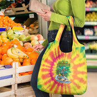 Tie-Dye Skeleton Surfing Lithuania Grocery Bag It’s 5 O’Clock Somewhere - Wonder Print Shop