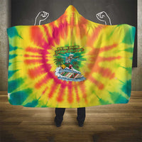 Tie-Dye Skeleton Surfing Lithuania Hooded Blanket It’s 5 O’Clock Somewhere - Wonder Print Shop