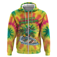 Tie-Dye Skeleton Surfing Lithuania Hoodie It’s 5 O’Clock Somewhere - Wonder Print Shop