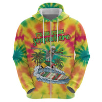 Tie-Dye Skeleton Surfing Lithuania Hoodie It’s 5 O’Clock Somewhere - Wonder Print Shop