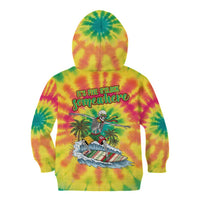 Tie-Dye Skeleton Surfing Lithuania Kid Hoodie It’s 5 O’Clock Somewhere - Wonder Print Shop
