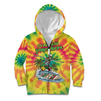 Tie-Dye Skeleton Surfing Lithuania Kid Hoodie It’s 5 O’Clock Somewhere - Wonder Print Shop