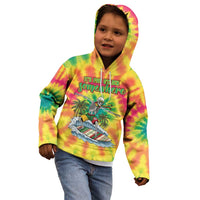 Tie-Dye Skeleton Surfing Lithuania Kid Hoodie It’s 5 O’Clock Somewhere - Wonder Print Shop