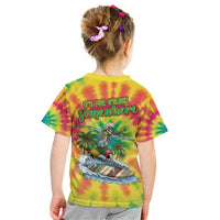 Tie-Dye Skeleton Surfing Lithuania Kid T Shirt It’s 5 O’Clock Somewhere - Wonder Print Shop