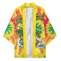 Tie-Dye Skeleton Surfing Lithuania Kimono It’s 5 O’Clock Somewhere - Wonder Print Shop
