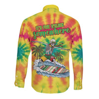 Tie-Dye Skeleton Surfing Lithuania Long Sleeve Button Shirt It’s 5 O’Clock Somewhere - Wonder Print Shop