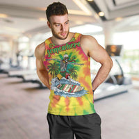 Tie-Dye Skeleton Surfing Lithuania Men Tank Top It’s 5 O’Clock Somewhere - Wonder Print Shop