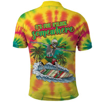Tie-Dye Skeleton Surfing Lithuania Polo Shirt It’s 5 O’Clock Somewhere - Wonder Print Shop