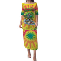 Tie-Dye Skeleton Surfing Lithuania Puletasi It’s 5 O’Clock Somewhere - Wonder Print Shop