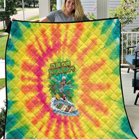 Tie-Dye Skeleton Surfing Lithuania Quilt It’s 5 O’Clock Somewhere - Wonder Print Shop