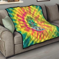 Tie-Dye Skeleton Surfing Lithuania Quilt It’s 5 O’Clock Somewhere - Wonder Print Shop