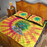 Tie-Dye Skeleton Surfing Lithuania Quilt Bed Set It’s 5 O’Clock Somewhere - Wonder Print Shop