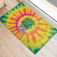 Tie-Dye Skeleton Surfing Lithuania Rubber Doormat It’s 5 O’Clock Somewhere - Wonder Print Shop
