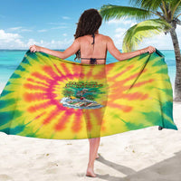 Tie-Dye Skeleton Surfing Lithuania Sarong It’s 5 O’Clock Somewhere - Wonder Print Shop