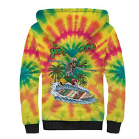 Tie-Dye Skeleton Surfing Lithuania Sherpa Hoodie It’s 5 O’Clock Somewhere - Wonder Print Shop