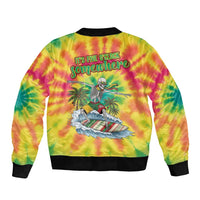 Tie-Dye Skeleton Surfing Lithuania Sleeve Zip Bomber Jacket It’s 5 O’Clock Somewhere - Wonder Print Shop