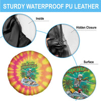 Tie-Dye Skeleton Surfing Lithuania Spare Tire Cover It’s 5 O’Clock Somewhere - Wonder Print Shop