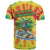Tie-Dye Skeleton Surfing Lithuania T Shirt It’s 5 O’Clock Somewhere - Wonder Print Shop