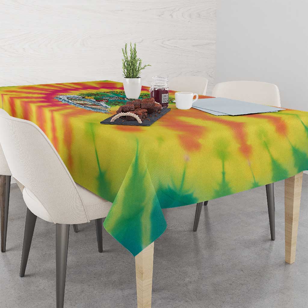 Tie-Dye Skeleton Surfing Lithuania Tablecloth It’s 5 O’Clock Somewhere - Wonder Print Shop