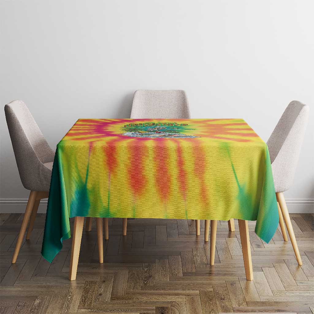 Tie-Dye Skeleton Surfing Lithuania Tablecloth It’s 5 O’Clock Somewhere - Wonder Print Shop