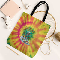Tie-Dye Skeleton Surfing Lithuania Tote Bag It’s 5 O’Clock Somewhere - Wonder Print Shop