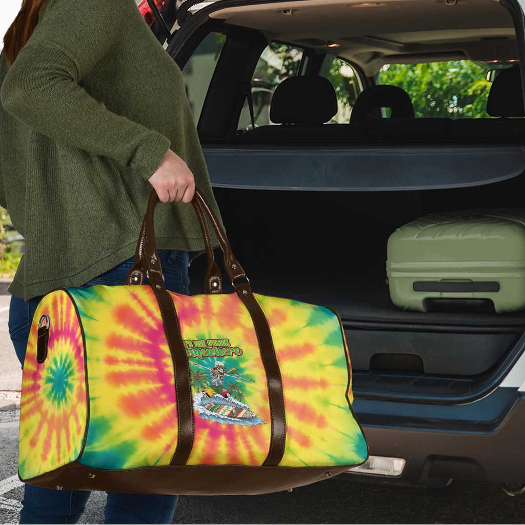 Tie-Dye Skeleton Surfing Lithuania Travel Bag It’s 5 O’Clock Somewhere - Wonder Print Shop